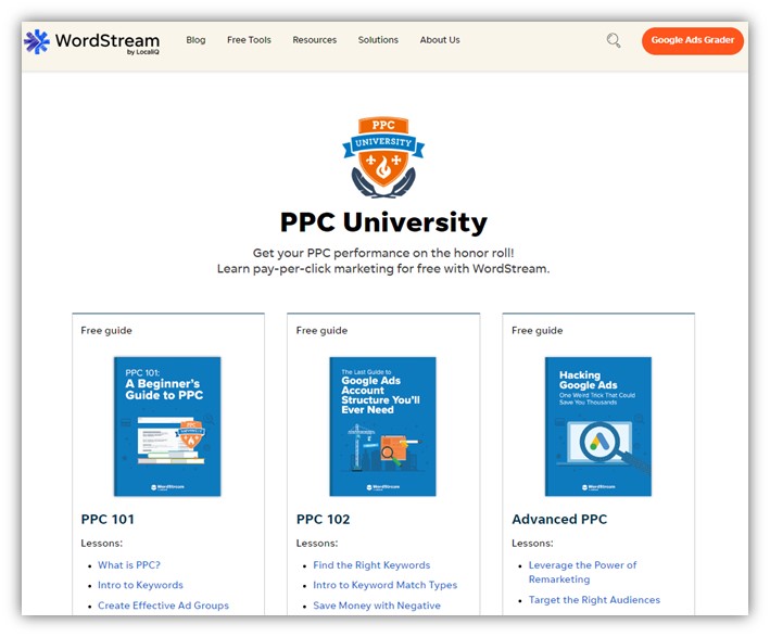 google skillshop - wordstream ppc university google ads training course example 