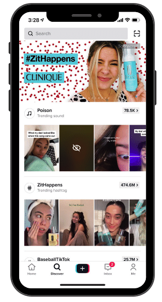 Holiday marketing trends - screenshot of a tiktok promotional post