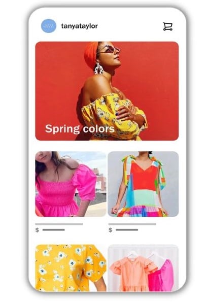 how to sell on Instagram - screenshot of an Instagram shop