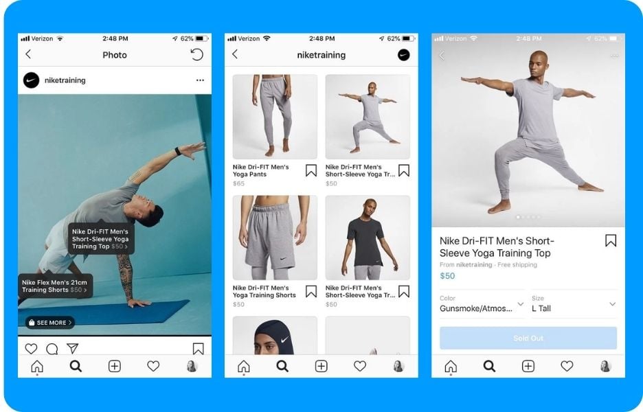 Nike instagram checkout on sale