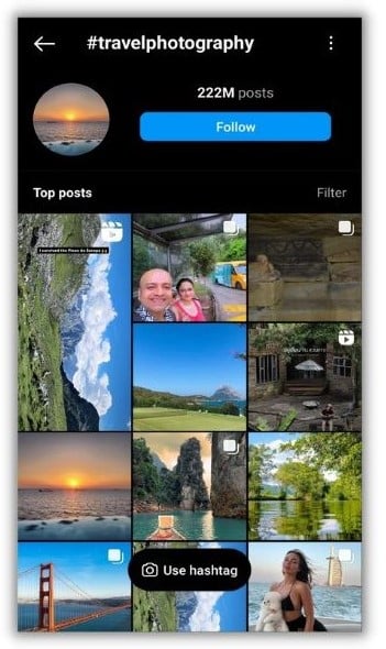 Instagram hashtags - Instagram search for travelphotography