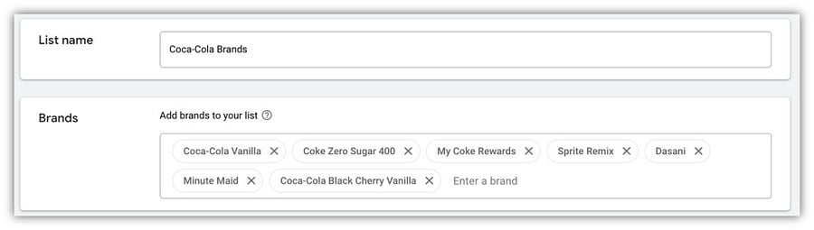 google ads restrictions - brands and sub brands