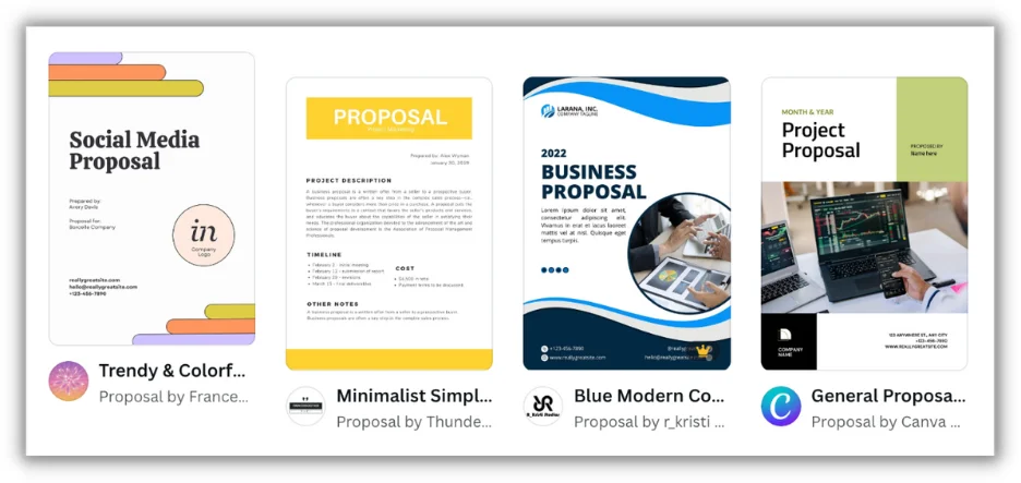 marketing proposal templates from canva