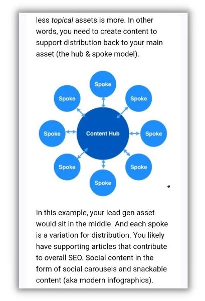 Content marketing trends - screenshot from the Contentment newsletter