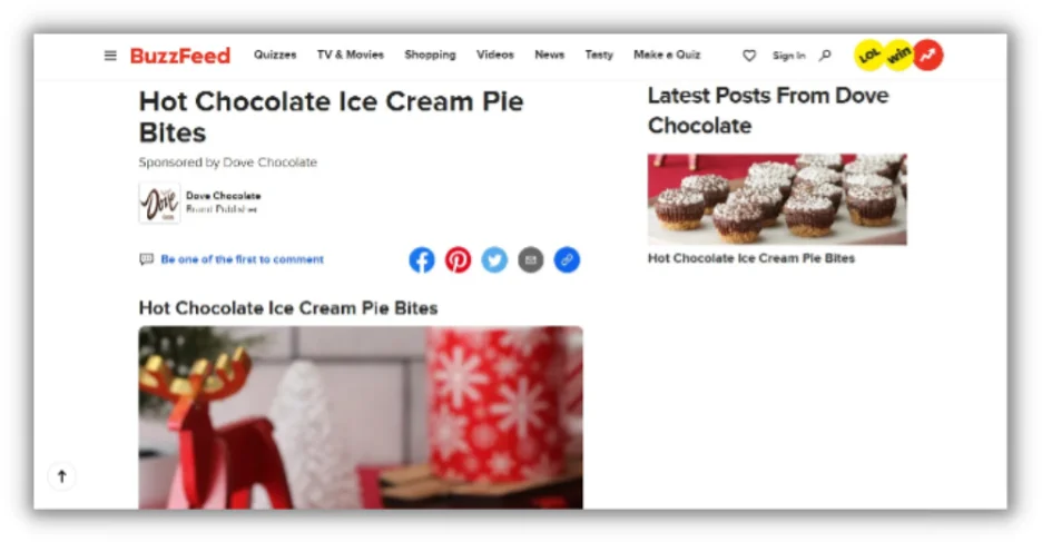 Пример перформанс-маркетинга от шоколада Dove