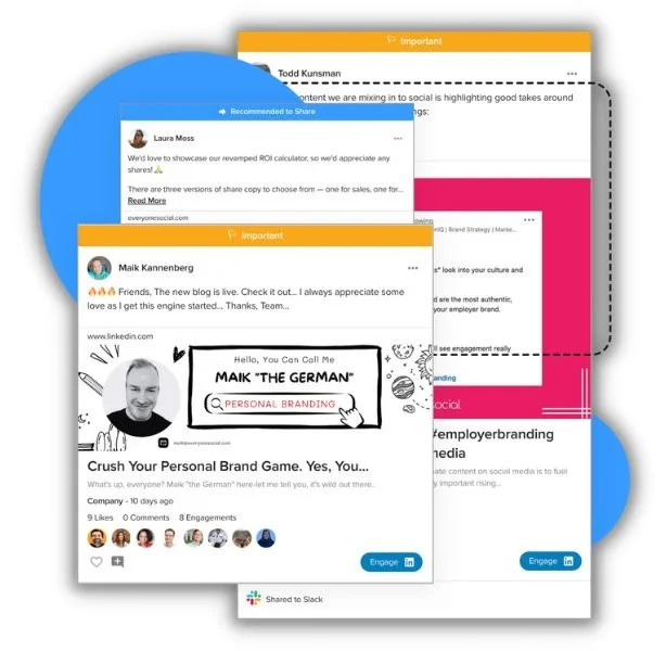 Social selling - Screenshot from everyonesocial website