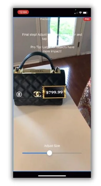 Ecommerce trends - shopping video with AR price tags.