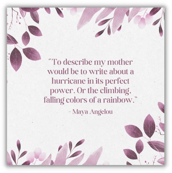 Шаблон холста с цитатой Майи Анжелу ко Дню матери