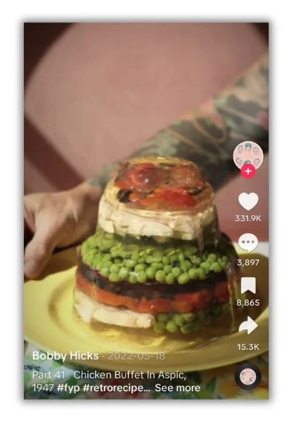 Tiktok algorithm - Screenshot of a TikTok recipe video.