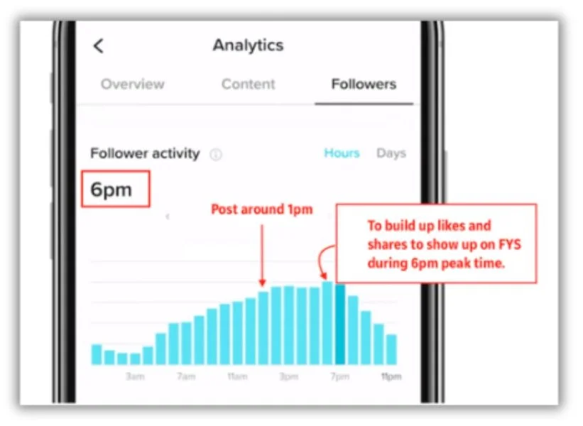 Tiktok algorithm - Graph shown when an audience is on TikTok.