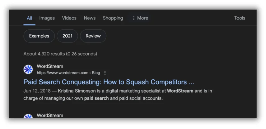 example of seo headline with bold language