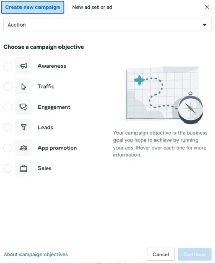 facebook ad objectives