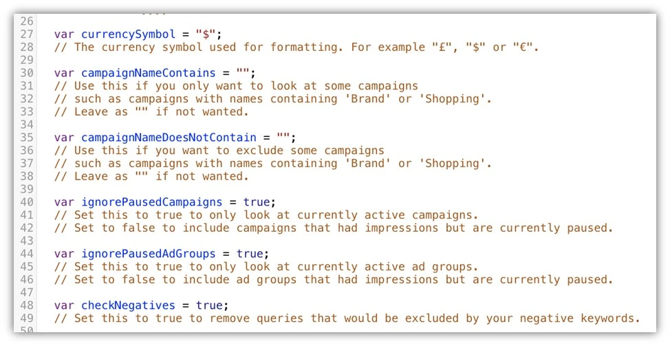 google ads scripts - asset selection