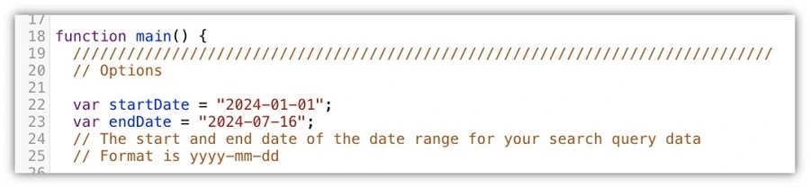 google ads script settings - date range