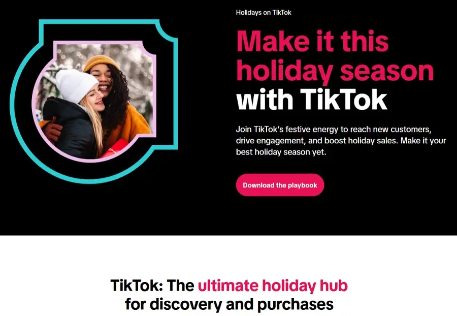 holiday advertising - tiktok 