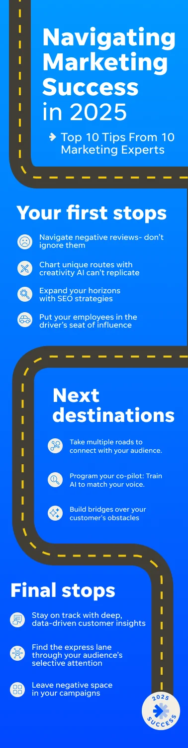 2025 marketing tips from experts infographic