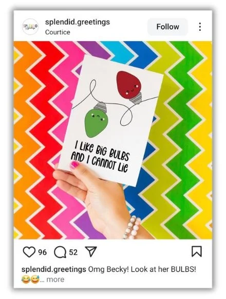 Christmas puns - Instagram post with a funny pun.