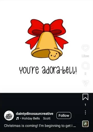 Christmas puns - Instagram post with a cute pun.