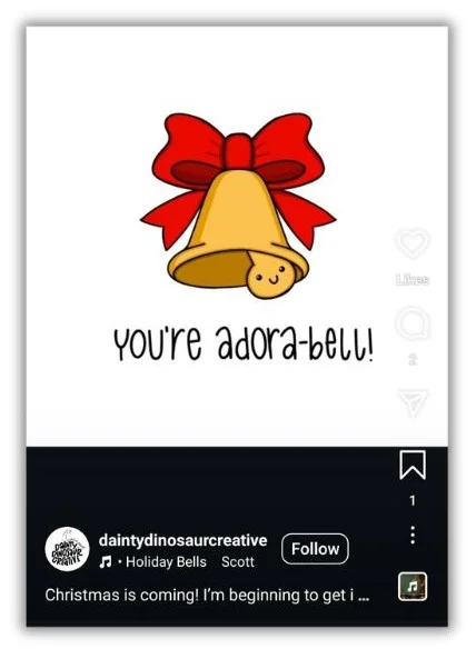 Christmas puns - Instagram post with a cute pun.