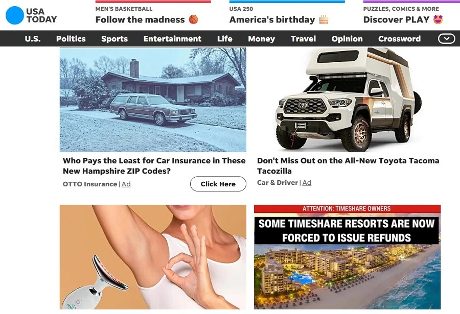 may marketing ideas - owned and operated display ad example