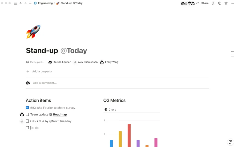 Best AI tools - screenshot from Notion.