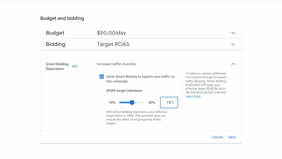 Google Marketing Live 2025 - bidding screen.