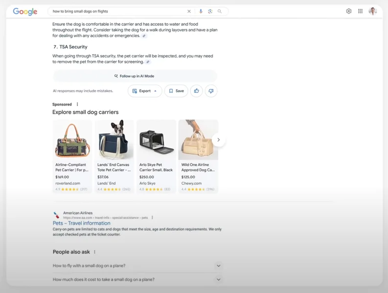 Google Marketing Live 2025 - AIO ads.
