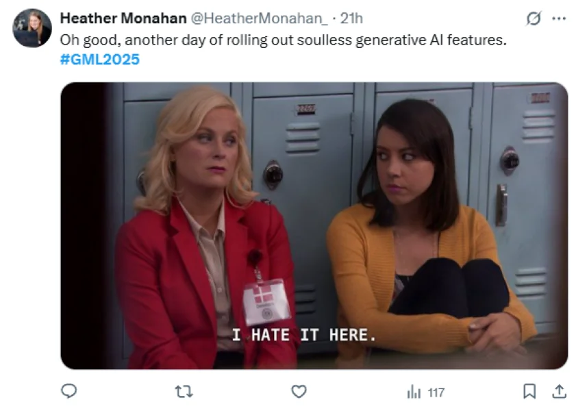 Google Marketing Live 2025 - Tweet screenshot about AI rollouts
