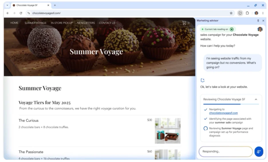 Google Marketing Live 2025 -Marketing Advisor screenshot.