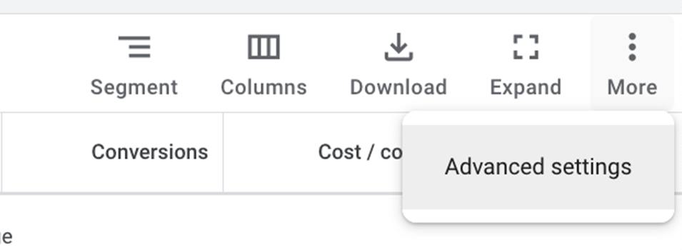 google ads automatically created assets - advanced settings