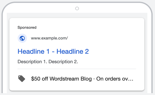 google ads assets - promotion asset