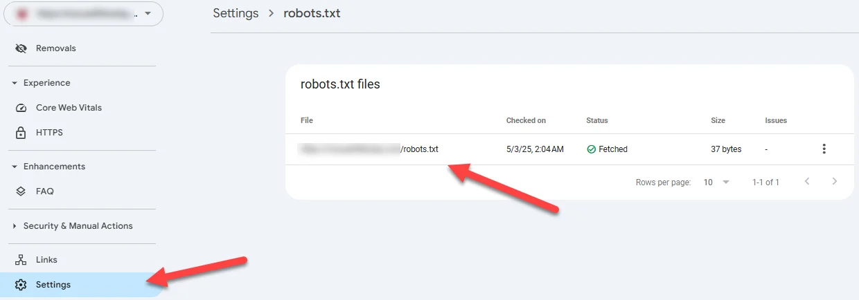 google search console robots directives
