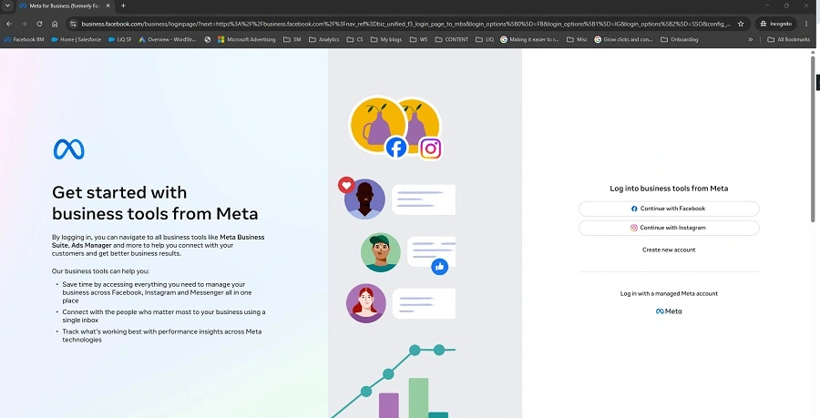 how to advertise on facebook - meta business suite home page screenshot