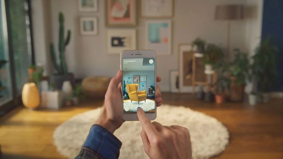Interactive content - AR of a room showing a chair.
