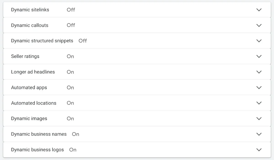 how to turn off automated optimizations in google ads