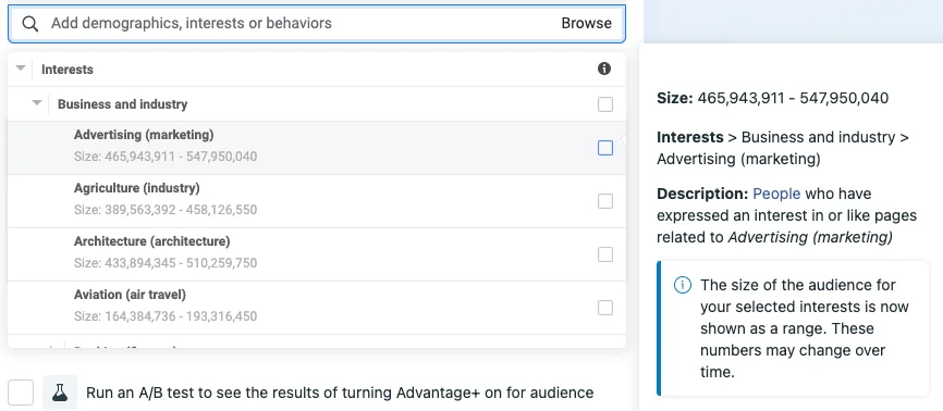 facebook ads interest targeting
