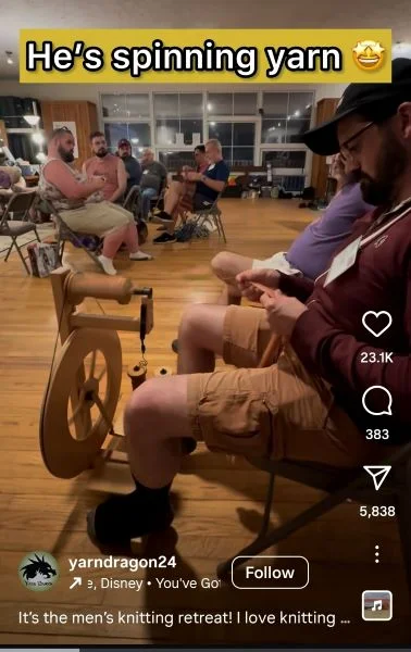 Instagram algorithm - Instagram post about knitting.