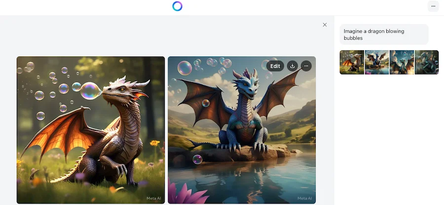 example of ai-generated image on meta