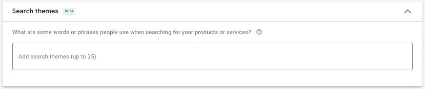 performance max search themes