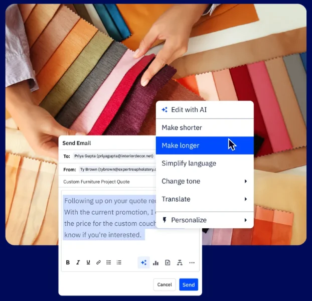 AI email marketing - screenshot from ActiveCampaign