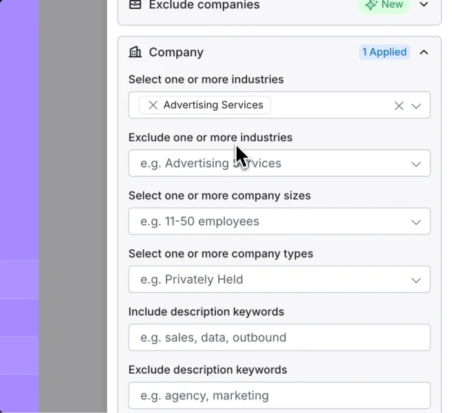 AI email marketing - screenshot from Clay