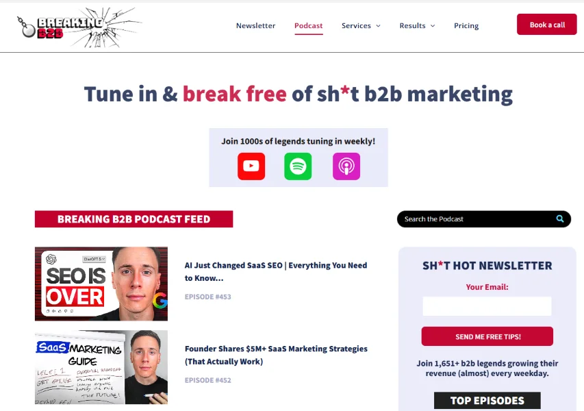 best marketing podcasts - Breaking B2B 