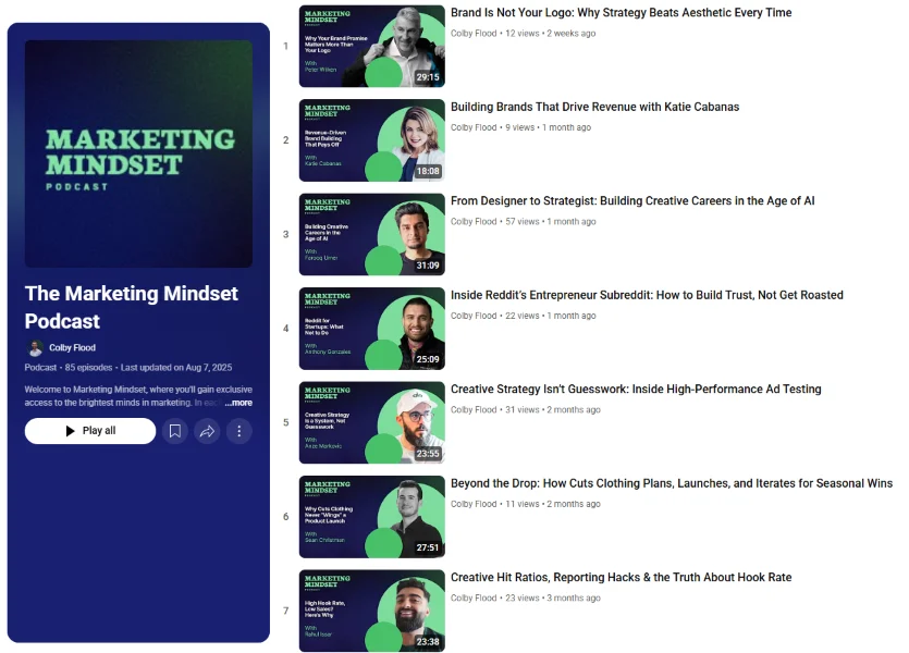 Best marketing podcasts - Marketing Mindset