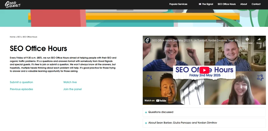 Best marketing podcasts - SEO office hours.