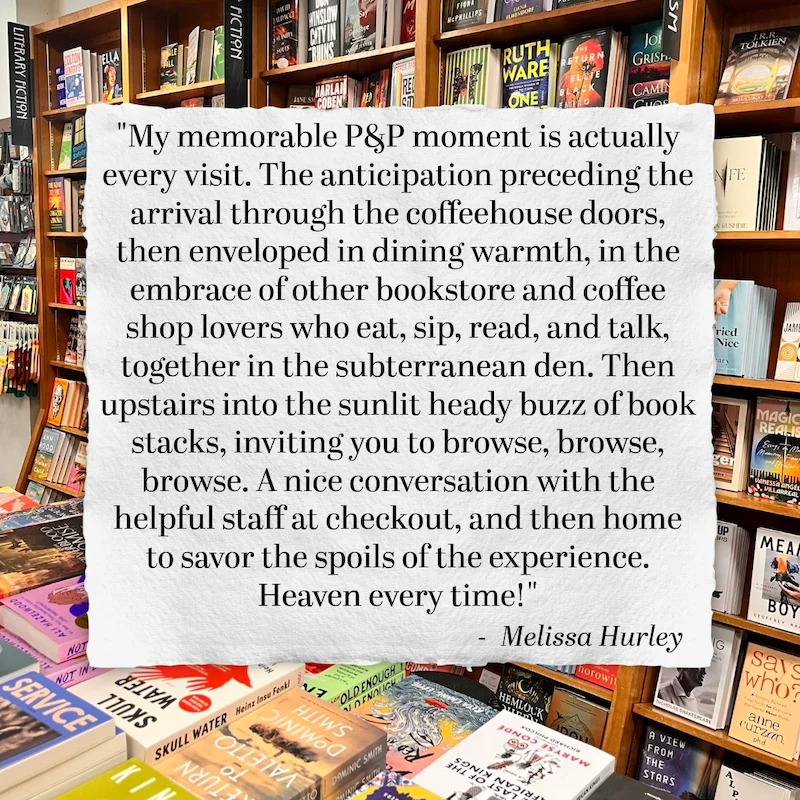 ethos example - testimonial for bookstore