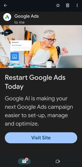 google gmail ads - example