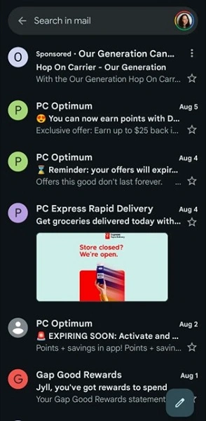 gmail ads - example gmail ad with image