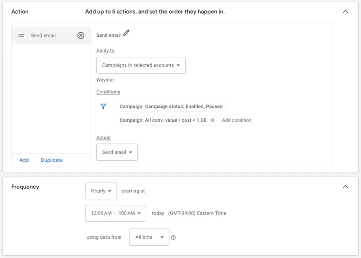 seasonal ppc - bulk action for reporting and tracking