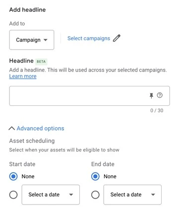 seasonal ppc - headlines and descriptions in google ads