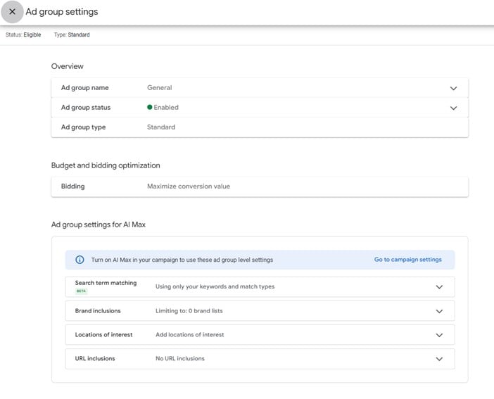 google ads account structure - ad group